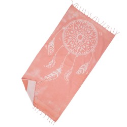 Πετσέτα θαλάσσης διπλής όψης Σχ. Dream catcher 60%cotton-40% pol. διαστάσεων 90x180cm σε ροζ χρώμα Πετσέτα θαλάσσης διπλής όψης Σχ. Dream catcher 60%cotton-40% pol. διαστάσεων 90x180cm σε ροζ χρώμα