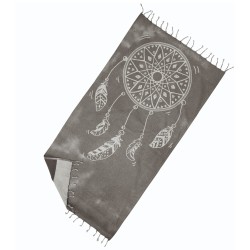 Πετσέτα θαλάσσης διπλής όψης Σχ. Dream catcher 60%cotton-40% pol. διαστάσεων 90x180cm σε γκρι χρώμα Πετσέτα θαλάσσης διπλής όψης Σχ. Dream catcher 60%cotton-40% pol. διαστάσεων 90x180cm σε γκρι χρώμα