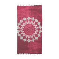 Πετσέτα θαλάσσης διπλής όψης Σχ. Boho 60%cotton-40% pol. διαστάσεων 90x180cm σε ροζ χρώμα Πετσέτα θαλάσσης διπλής όψης Σχ. Boho 60%cotton-40% pol. διαστάσεων 90x180cm σε ροζ χρώμα