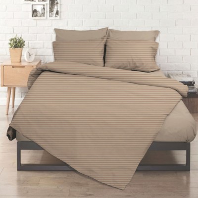 Σεντόνι λάστιχο εμπριμέ Σχ. Chic beige poly/cotton διαστάσεων 100x200cm