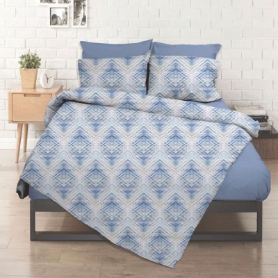 Σετ σεντόνια εμπριμέ 144 κλωστών Σχ. Elite blue poly/cotton διαστάσεων 240x270cm