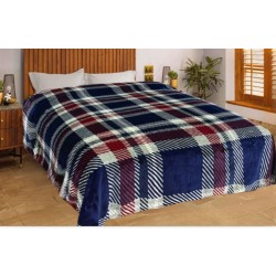 Κουβέρτα καρό Σχ.Marley 490 gsm 100% polyester διαστάσεων 220x240cm σε χρώμα Blue