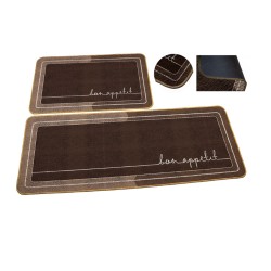 Πατάκι κουζίνας printed BLR Σx.The Bon appetit brown διαστάσεων 55x120cm