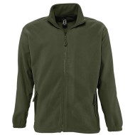 Ανδρική ζακέτα fleece με φερμουάρ ίδιου χρώματος με ψηλό γιακά με επένδυση σε νούμερο XLarge σε χρώμα Army Ανδρική ζακέτα fleece με φερμουάρ ίδιου χρώματος με ψηλό γιακά με επένδυση σε νούμερο XLarge σε χρώμα Army