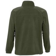 Ανδρική ζακέτα fleece με φερμουάρ ίδιου χρώματος με ψηλό γιακά με επένδυση σε νούμερο XLarge σε χρώμα Army Ανδρική ζακέτα fleece με φερμουάρ ίδιου χρώματος με ψηλό γιακά με επένδυση σε νούμερο XLarge σε χρώμα Army