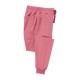 Γυναικείο ελαστικό παντελόνι νοσηλευτικής Jogger με λάστιχο στους αστραγάλους σε ροζ χρώμα νούμερο 3XL