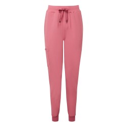 Γυναικείο ελαστικό παντελόνι νοσηλευτικής Jogger με λάστιχο στους αστραγάλους σε ροζ χρώμα νούμερο 3XL