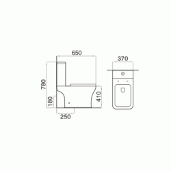 Λεκάνη GEMMA πισωστόμια soft-close με μηχανισμό διπλής λειτουργίας λευκή