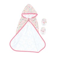 Σετ πετσέτα με κουκούλα και παντοφλάκια Σχ.ΒΜ20E διαστάσεων 90x70cm 85% cot+15% pol σε ροζ χρώμα