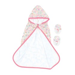 Σετ πετσέτα με κουκούλα και παντοφλάκια Σχ.ΒΜ20E διαστάσεων 90x70cm 85% cot+15% pol σε ροζ χρώμα