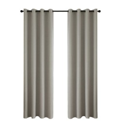 Κουρτίνα Full Blackout σκίασης με 8 κρίκους Total Art 8446 διαστάσεων 140x270cm σε χρώμα εκρού