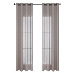 Κουρτίνα γάζα μονόχρωμη με 8 μεταλλικούς κρίκους Sharp Art 8448 διαστάσεων 140x270cm σε χρώμα αμέθυστος