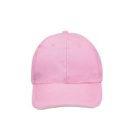 Εξάφυλλο καπέλο τζόκεϊ BUFFALO με γείσο με 6 ραφές και φυτίλι σε χρωματική αντίθεση σε χρώμα ροζ