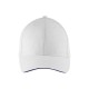 Εξάφυλλο καπέλο τζόκεϊ BUFFALO με γείσο με 6 ραφές σε χρώμα λευκό με φυτίλι σε Navy