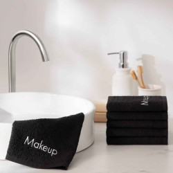 Πετσέτα Make up διαστάσεων 30x50cm σε μαύρο χρώμα