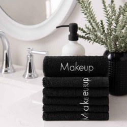 Πετσέτα Make up διαστάσεων 30x50cm σε μαύρο χρώμα