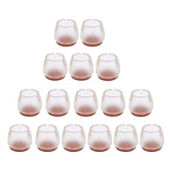 Προστατευτικές τάπες επίπλων 25-29mm διάφανες σετ 16τμχ