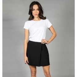 Γυναικεία φούστα και σορτς με 2 κρυφά κουμπιά και μπροστινή τσέπη με φερμουάρ σε μαύρο χρώμα σε νούμερο Medium