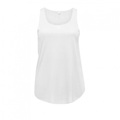 Γυναικείο ελαφρύ αμάνικο μπλουζάκι Jade σε λευκό χρώμα νούμερο M/L