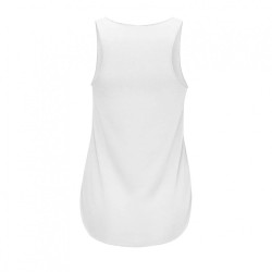 Γυναικείο ελαφρύ αμάνικο μπλουζάκι Jade σε λευκό χρώμα νούμερο M/L
