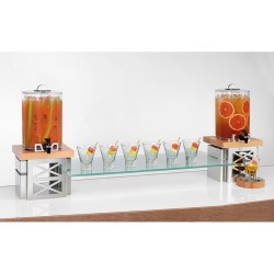 Διανεμητής χυμού ATRAX χωρητικότητας 7 λίτρων ανοξείδωτο - οξιά