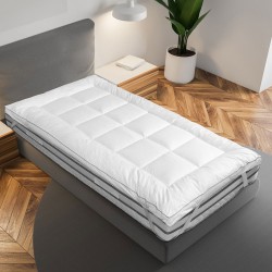 Ανώστρωμα 100% βαμβακερό διαστάσεων 100x200cm σε λευκό χρώμα Ανώστρωμα 100% βαμβακερό διαστάσεων 100x200cm σε λευκό χρώμα