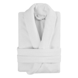 Μπουρνούζι 100% βαμβάκι Pennie με γιακά 440gsm L/XL σε λευκό χρώμα