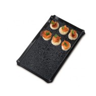 Ανάγλυφος δίσκος παρουσίασης σε χρώμα μαύρο διαστάσεων 30x40cm ONDA Large 