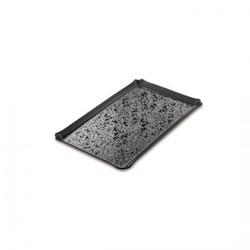 Ανάγλυφος δίσκος παρουσίασης σε χρώμα μαύρο διαστάσεων 20x40cm ONDA Medium