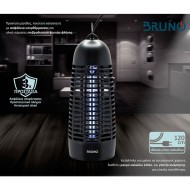 Ηλεκτρική εντομοπαγίδα BRUNO με UV λυχνία 6W σε μαύρο χρώμα