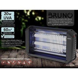 Ηλεκτρική εντομοπαγίδα BRUNO με UV λυχνία 20W σε μαύρο χρώμα