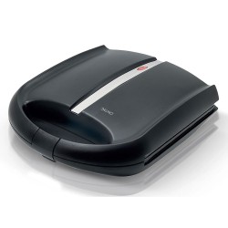Ψηστιέρα-τοστιέρα για 4 τοστ 1400W μαύρη mat-inox BRUNO 