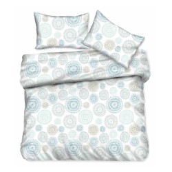 Σεντόνι Flat σχέδιο Boho petrol 100% cotton διαστάσεων 160x260cm