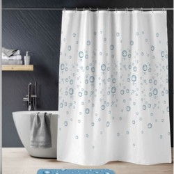 Κουρτίνα μπάνιου με κρίκους Σχ.Bubble διαστάσεων 180x200cm 100% pol