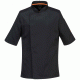 Σακάκι σεφ ανδρικό σε χρώμα μαύρο με κοντό μανίκι MeshAir Pro Portwest σε νούμερο XL