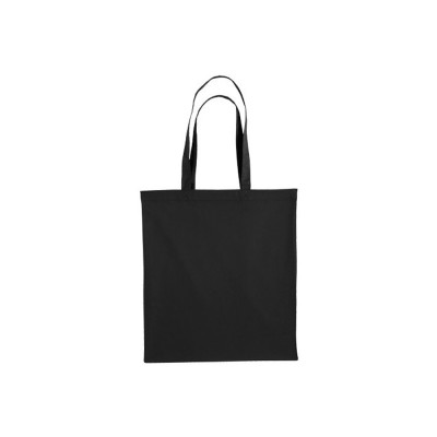 Τσάντα αγοράς με μακριά χερούλια διαστάσεων 38x42cm σε χρώμα μαύρο
