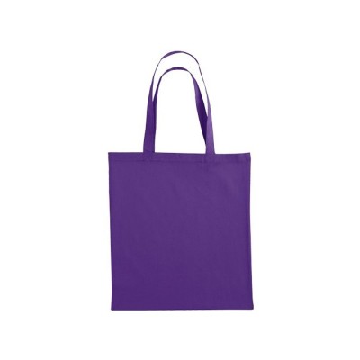 Τσάντα αγοράς με μακριά χερούλια διαστάσεων 38x42cm σε χρώμα μωβ