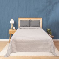 Κουβερλί ultrasonic σχέδιο Chic 100% microfiber σε χρώμα γκρι διαστάσεων 220x240cm Κουβερλί ultrasonic σχέδιο Chic 100% microfiber σε χρώμα γκρι διαστάσεων 220x240cm