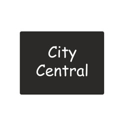 Πινακίδα σε μαύρο χρώμα διαστάσεων 15x20cm "City Central" Πινακίδα σε μαύρο χρώμα διαστάσεων 15x20cm "City Central"