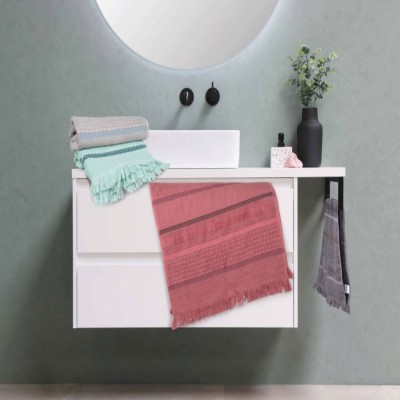 Πετσέτα ζακάρ Σχ. Cagliari 500gsm 100% cotton σε χρώμα σκούρο ροζ διαστάσεων 70x140cm