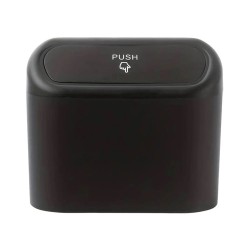 Κάδος απορριμάτων αυτοκινήτου DA211 διαστάσεων 13.5x15.5x8cm σε χρώμα μαύρο