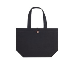 Τσάντα παραλίας Davos με ξύλινο κουμπί σε χρώμα μαύρο χωρητικότητας 30L 