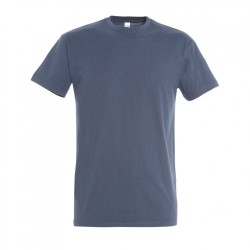 Κοντομάνικο T-shirt Imperial ανδρικό σε χρώμα denim νούμερο 4XL 100% βαμβακερό