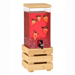 Διανεμητής χυμών χωρητικότητας 8 λίτρων με βάση από οικολογικό Bamboo CRATE 