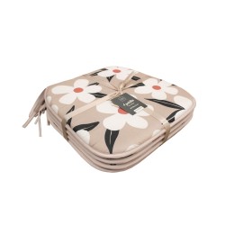 Σετ 4τμχ μαξιλάρια καρέκλας Σχ.Darcy Natural διαστάσεων 38x38x1,8cm 100% microfiber