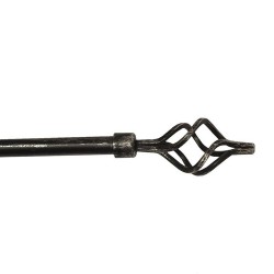 Κουρτινόβεργα μεταλλική πτυσσόμενη 16/19mm 1.20-2.10m σε χρώμα μαύρο Κουρτινόβεργα μεταλλική πτυσσόμενη 16/19mm 1.20-2.10m σε χρώμα μαύρο