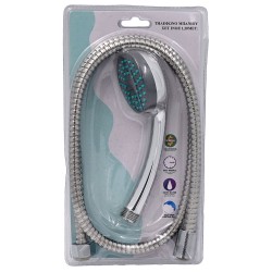 Σετ τηλέφωνο μπάνιου INOX 1,20m με βάση στηρίγματος