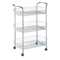 Μεταλλικό τρόλεϊ οβάλ nο3 διαστάσεων 51x26x75cm με ρόδες Μεταλλικό τρόλεϊ οβάλ nο3 διαστάσεων 51x26x75cm με ρόδες
