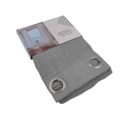 Κουρτίνα BELLY διαστάσεων 140x260cm με μεταλλικούς κρίκους σε χρώμα γκρι Κουρτίνα BELLY διαστάσεων 140x260cm με μεταλλικούς κρίκους σε χρώμα γκρι