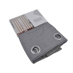 Κουρτίνα “ΛΙΖΑ” με μεταλλικούς κρίκους διαστάσεων 300x270cm σε χρώμα γκρι Κουρτίνα “ΛΙΖΑ” με μεταλλικούς κρίκους διαστάσεων 300x270cm σε χρώμα γκρι